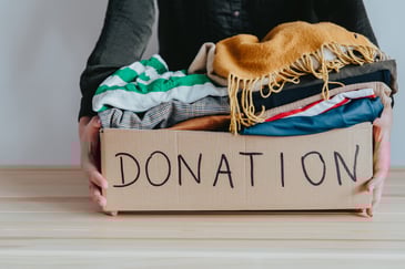 a box of items for donation