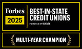 Forbes Best in state Credit Union 2023, 2024, and 2025